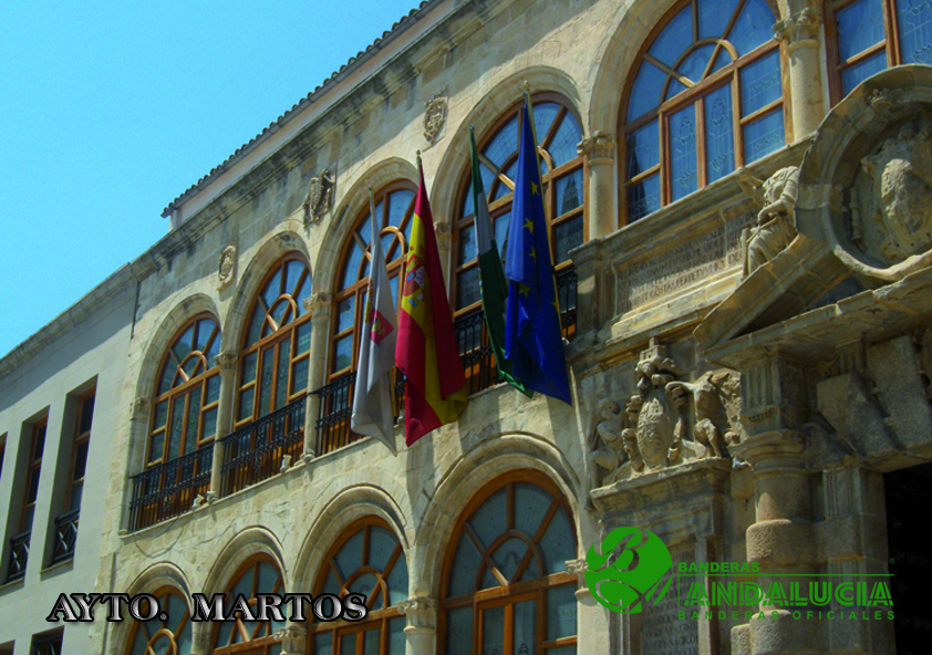 Banderas Oficiales en Ayuntamiento de Martos, Jaén