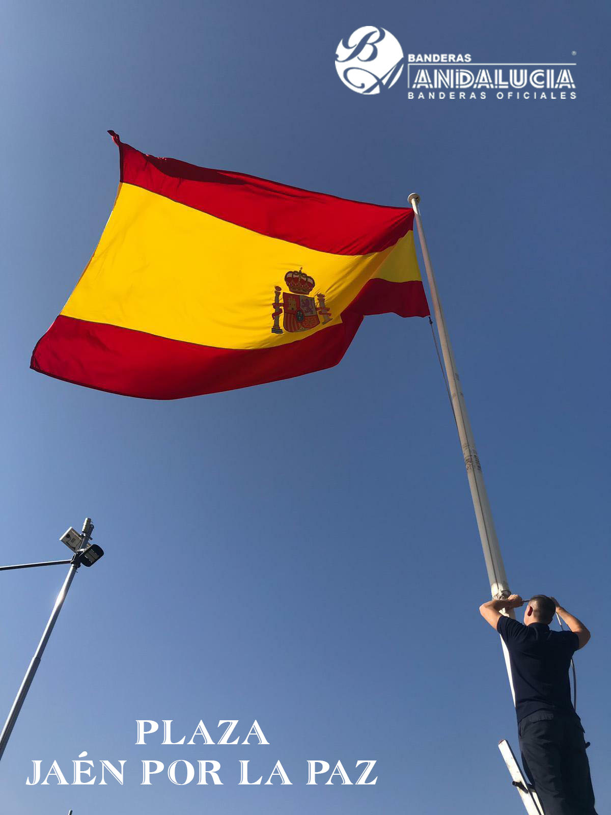 BANDERA DE ESPAÑA,PLAZA JAÉN POR LA PAZ